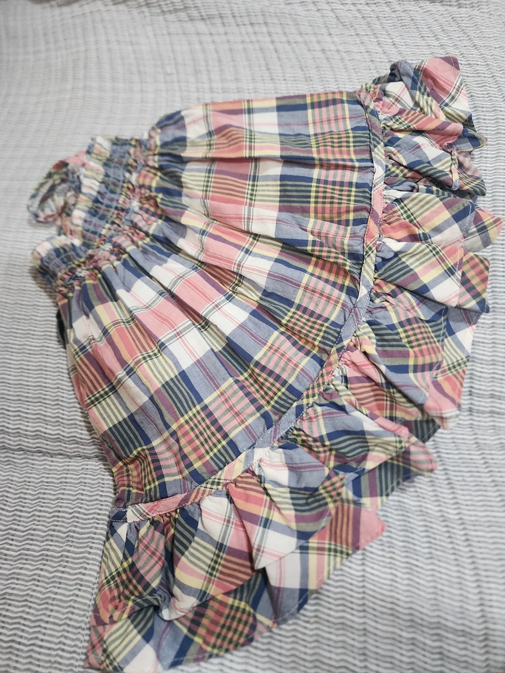 Ralph Lauren Plaid Smocked Baby Dress - Pink, Blue & Yellow 12 Months